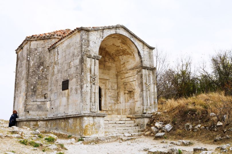 old stone masoleum